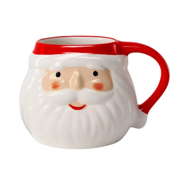 Wondershop Stoneware 16 oz. Festive Santa Face Mug with Red Handle - Picture 1 of 9